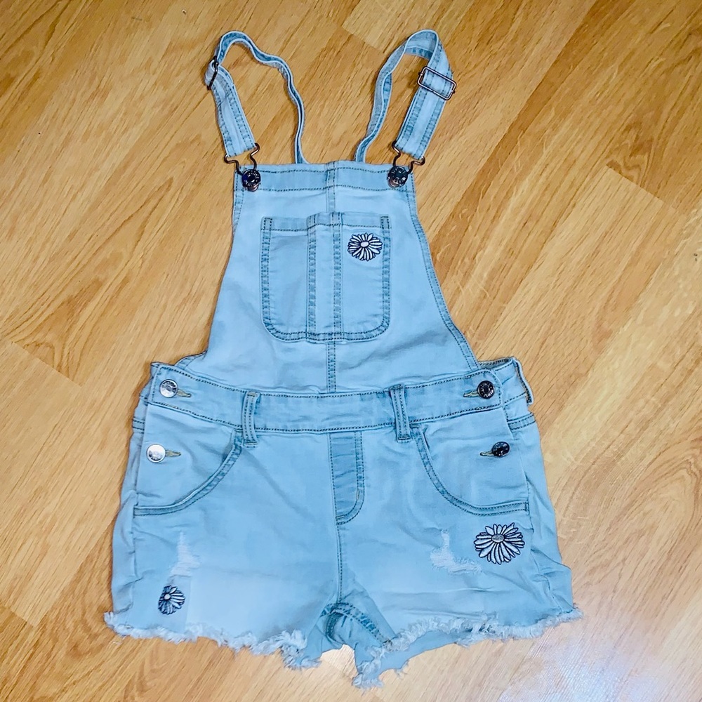 Lightwash Shorts Overalls Coveralls Distressed Style